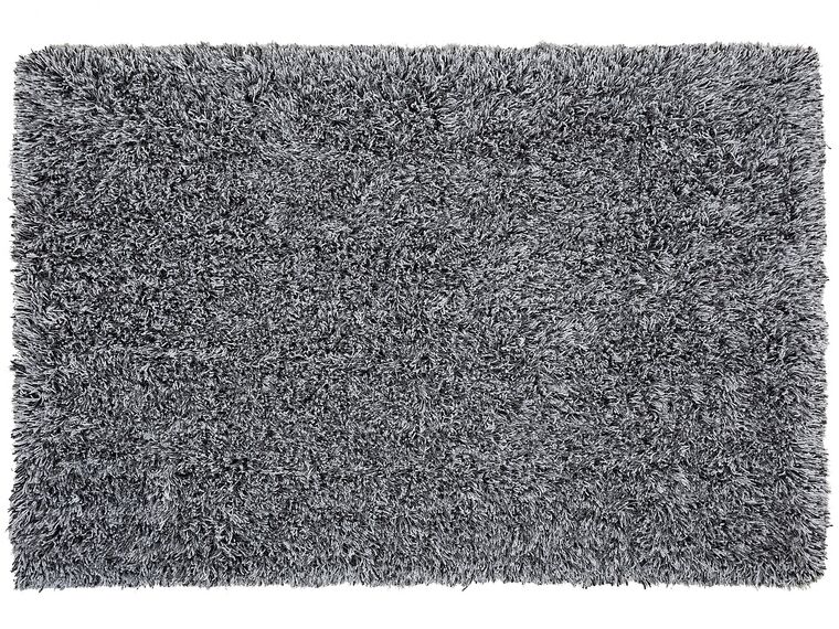 Fekete és fehér hosszú szálú szőnyeg 200 x 300 cm CIDE_746817