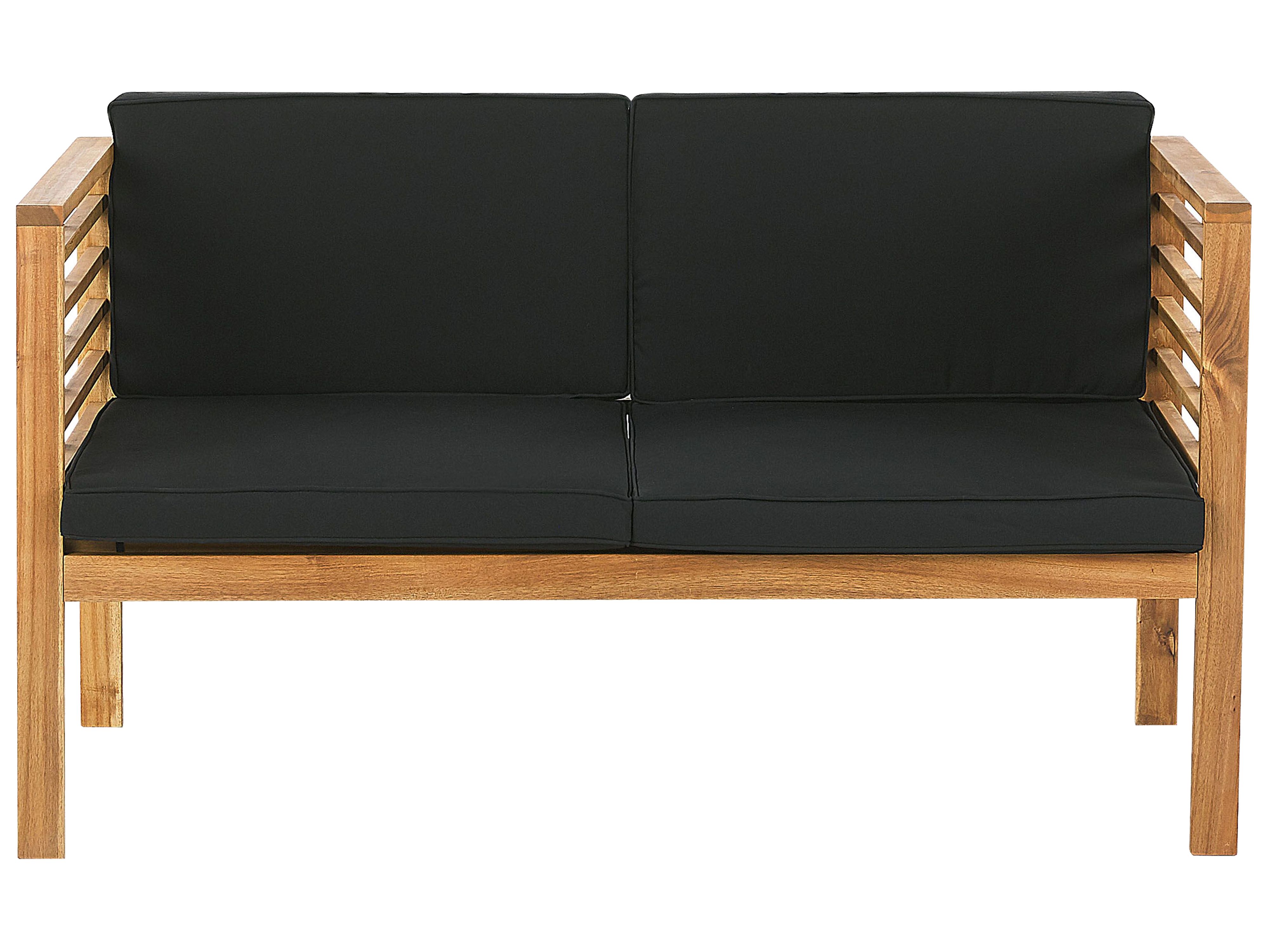 4 Seater Acacia Wood Garden Sofa Set Light Wood PACIFIC Beliani.co.uk