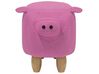 Fabric Animal Stool Pink PIGGY_710649