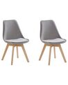 Set of 2 Velvet Dining Chairs Grey DAKOTA II_767867