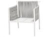Lounge Set Aluminium weiß 4-Sitzer Auflagen grau LATINA _702644