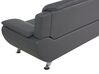 3 Seater Faux Leather Sofa Grey LEIRA_687446