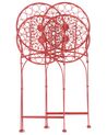 Set of 2 Metal Garden Folding Chairs Red SCARIO _856038