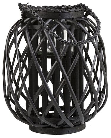 Dekoratívny lampáš 30 cm čierny MAURITIUS 
