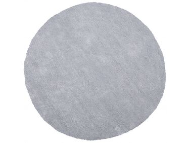Shaggy Round Area Rug ⌀ 140 cm Light Grey DEMRE