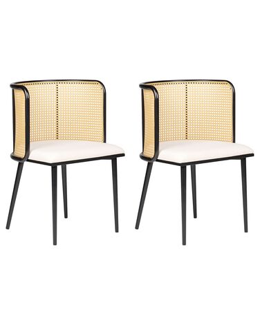 Conjunto de 2 cadeiras de jantar em metal preto KOBUK