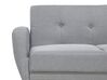 Ensemble canapés et fauteuil en tissu gris clair 6 places avec pouf FLORLI_704188