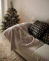 Sæt med 2 bomuldspuder juletræsmønster 45 x 45 cm sort leroy_884101