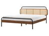 Łóżko drewniane 160 x 200 cm ciemne BOUSSICOURT_904461