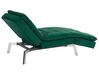 Chaise longue regolabile in velluto verde smeraldo LOIRET_776179