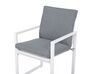 Conjunto de 2 cadeiras de jardim em alumínio cinzento e branco PANCOLE_739007