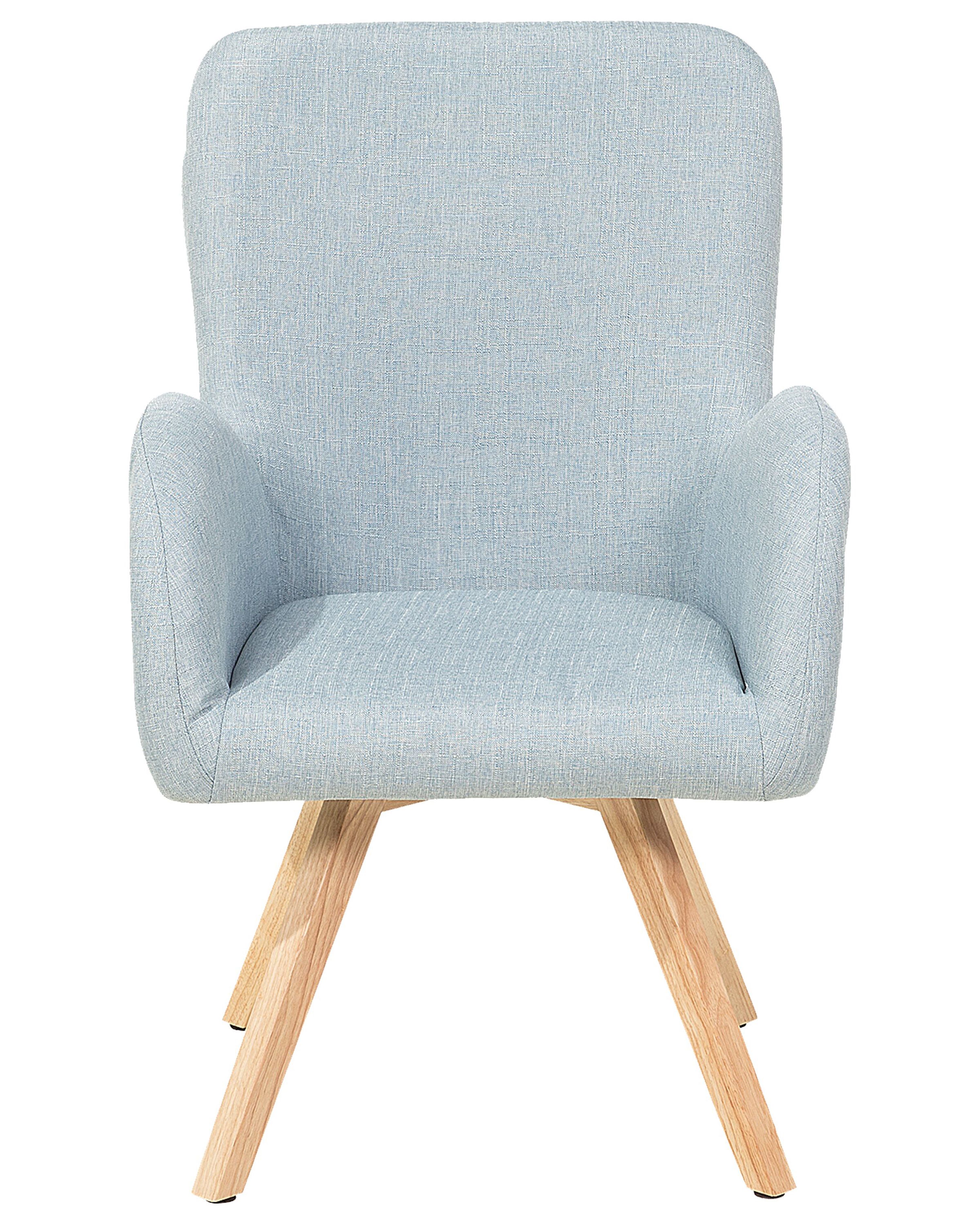 Fabric Armchair Light Blue BJARN Beliani.co.uk