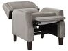 Velvet Recliner Chair Grey EGERSUND_794204