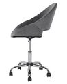 Velvet Armless Desk Chair Grey SELMA_716784