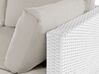 Lounge Set Rattan weiß 4-Sitzer modular Auflagen sandbeige SANO II_741337