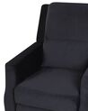 Velvet Recliner Chair Black EGERSUND_794317