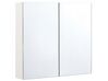 Armoire de toilette blanche avec miroir 80 x 70 cm NAVARRA_811257