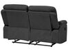 2 Seater Fabric Manual Recliner Sofa Grey BERGEN_709681