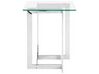 Glass Top Side Table Silver CRYSTAL_734958
