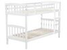 Wooden EU Single Size Bunk Bed with Storage White REVIN_797093