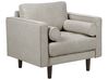3 Seater Fabric Living Room Set Taupe NURMO_896400