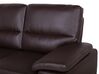 2 Seater Faux Leather Sofa Brown VOGAR_676529