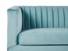3 Seater Velvet Fabric Sofa Light Blue ARVIKA_806146