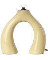 Tischlampe Keramik gelb 43 cm Trommelform ABBIE_891546