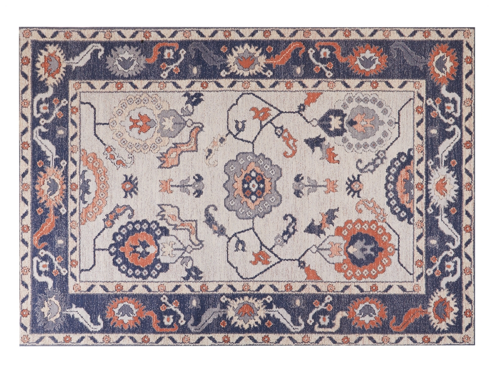 Teppich Baumwolle mehrfarbig 160 x 230 cm orientalisches Muster Kurzflor  KABTA