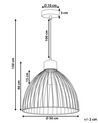 Lámpara de techo de metal latón/madera clara 150 cm BANAS_867801