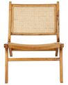 Wooden Chair with Rattan Braid Light Wood MIDDLETOWN_848266