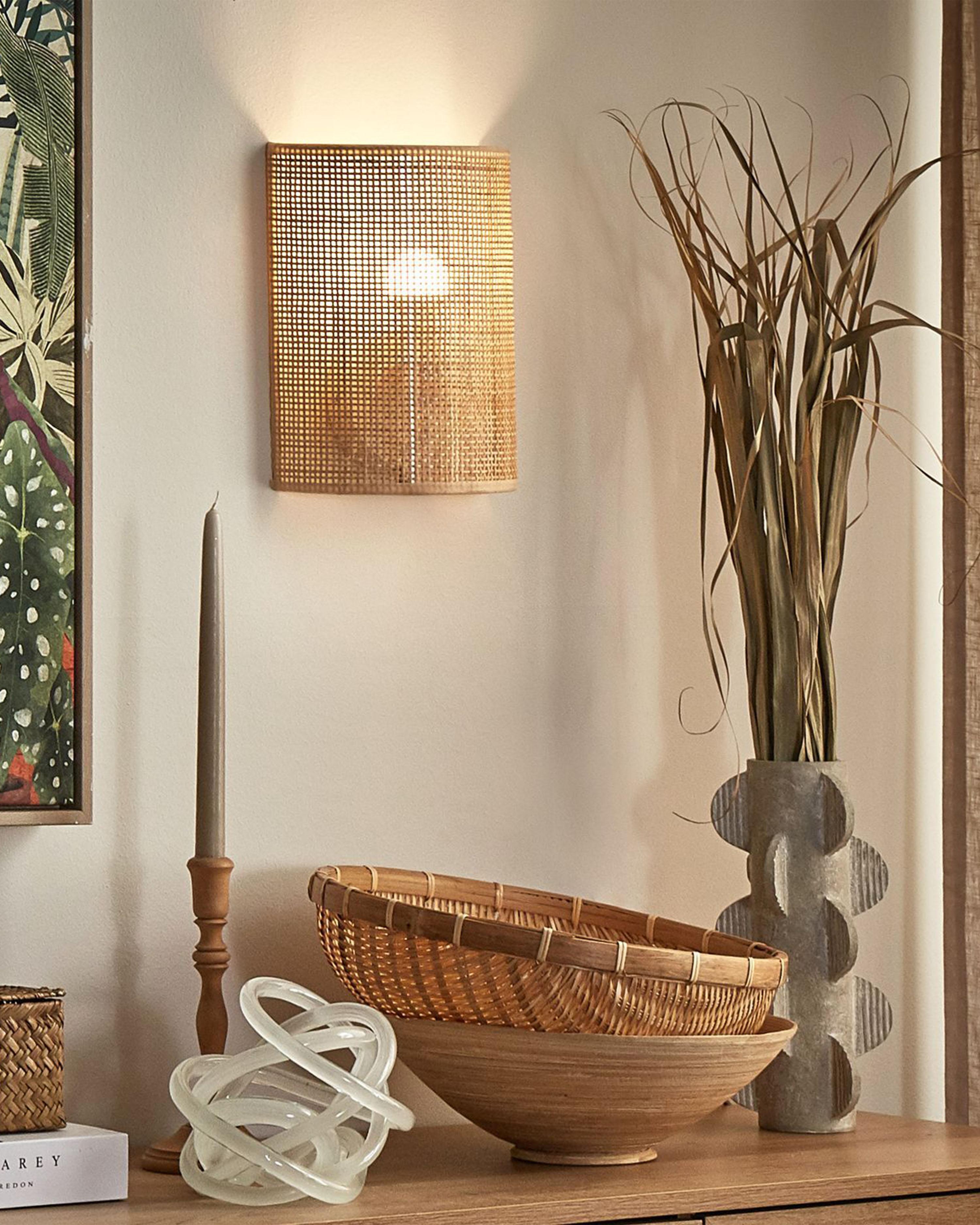 Rotan wandlamp in vintage stijl - Prachtige Lampen Rotan wandlamp in vintage stijl - Prachtige Lampen