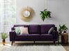 3 Seater Velvet Sofa Purple LOKKA_705460