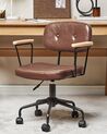 Faux Leather Desk Chair Brown ALGERITA_855225