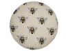 Conjunto de 2 almofadas decorativas de jardim com padrão de abelhas creme ⌀ 40 cm CANNETO_881415