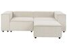 2-seters modulær sofa med ottoman kordfløyel Off-white APRICA_907582