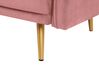 3-Sitzer Sofa Samtstoff rosa mit goldenen Beinen MAURA_789477