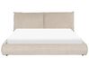 Corduroy EU Super King Size Bed Taupe VINAY_879903