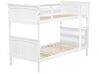 Wooden EU Single Size Bunk Bed with Storage White ALBON_797242