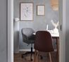 Cadeira de escritório em veludo cinzento VENICE_786583