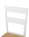 Set of 2 Wooden Dining Chairs White and Light Wood GEORGIA_696593