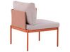 Lounge Set Aluminium orange 2-Sitzer modular Auflagen orange-weiss TERRACINA_826675