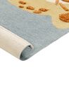 Cotton Kids Rug Leopard Print 80 x 150 cm Yellow and Grey TANGSE_864116