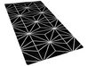 Teppich schwarz/silber 80 x 150 cm geometrisches Muster SIBEL_762599
