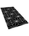 Teppich schwarz/silber 80 x 150 cm geometrisches Muster SIBEL_762599