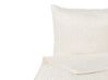 Embossed Bedspread and Cushions Set 140 x 210 cm Cream RUDKHAN_821901