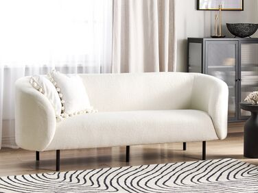 3-seters sofa boucle hvit og svart LOEN