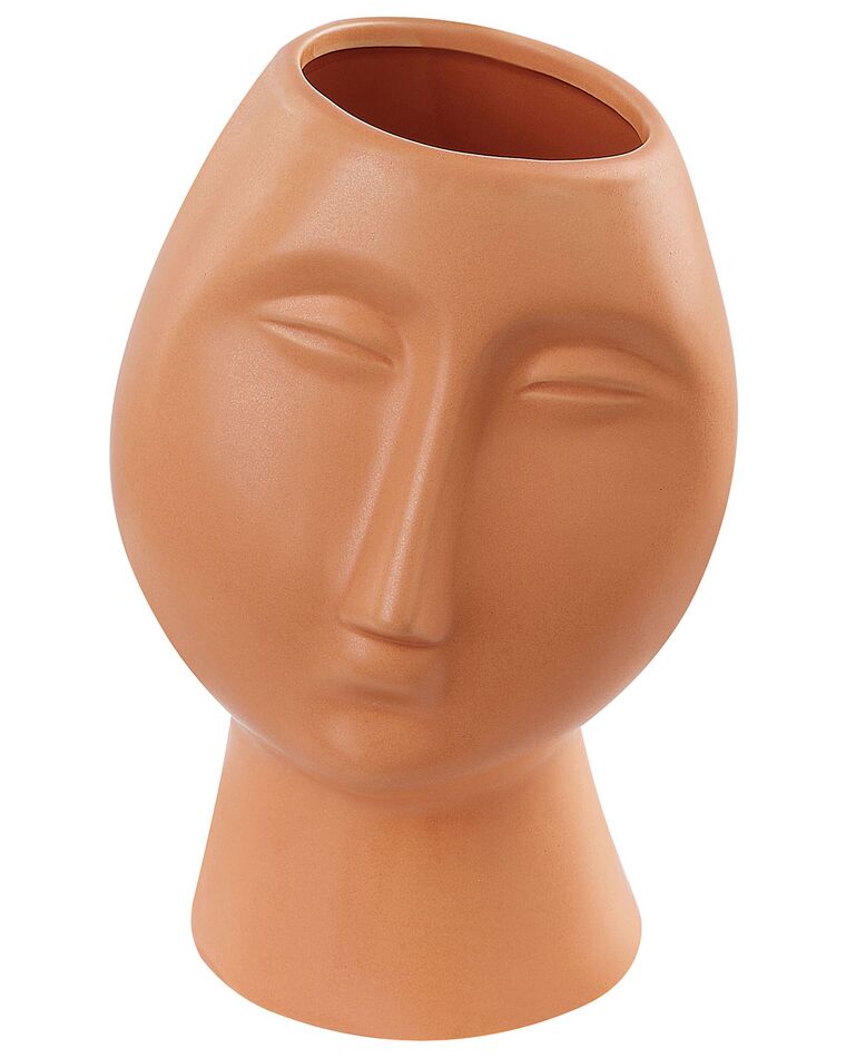 Vaso em porcelana laranja 24 cm FLORINA_846137