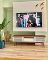 TV-Möbel dunkler Holzfarbton / weiß mit Schublade 149 x 35 x 44 cm DETROIT_897034