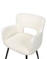 Set of 2 Boucle Dining Chairs White SANILAC_877440
